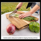 14"x11" Wood Cutting Board W/ Feet
