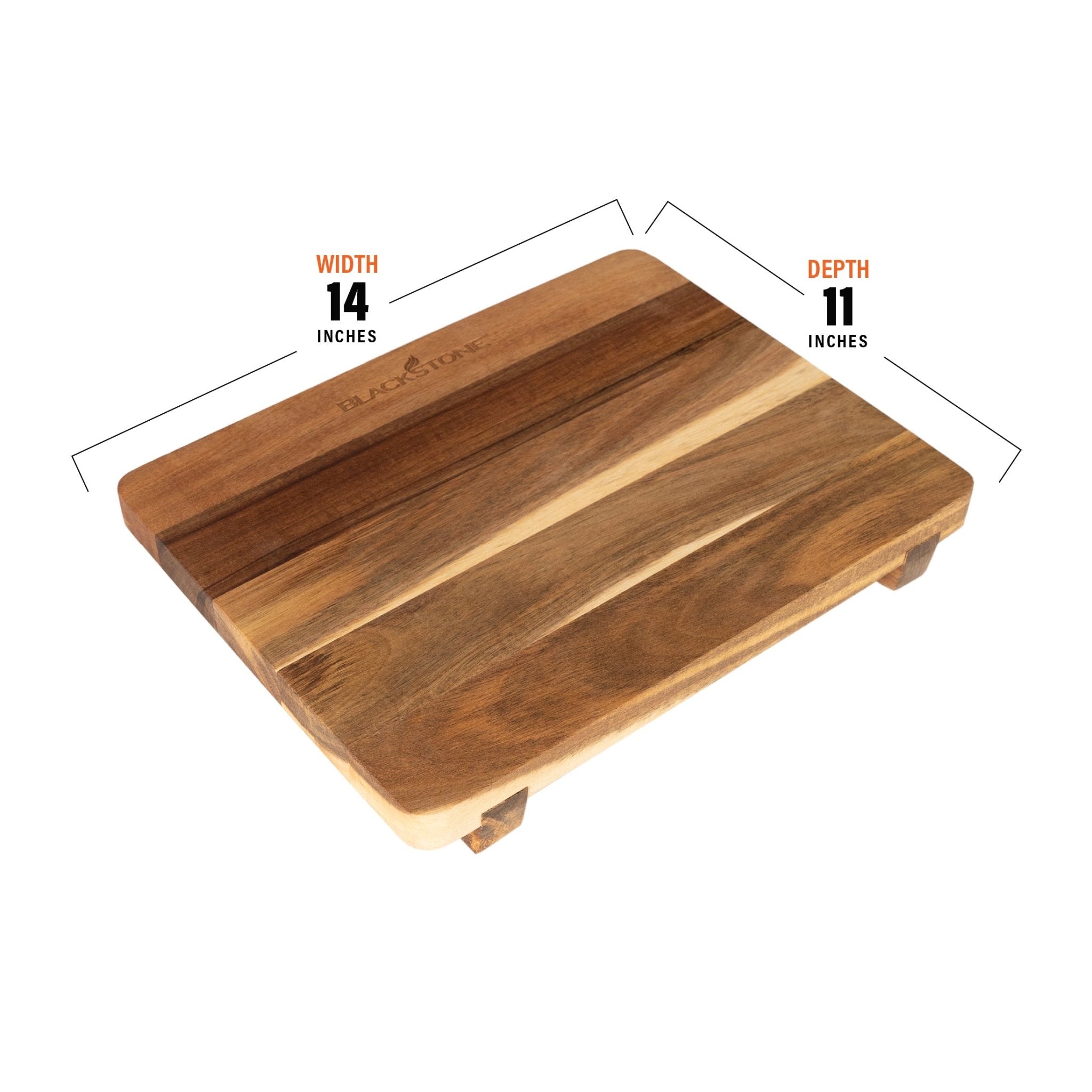 14"x11" Wood Cutting Board W/ Feet