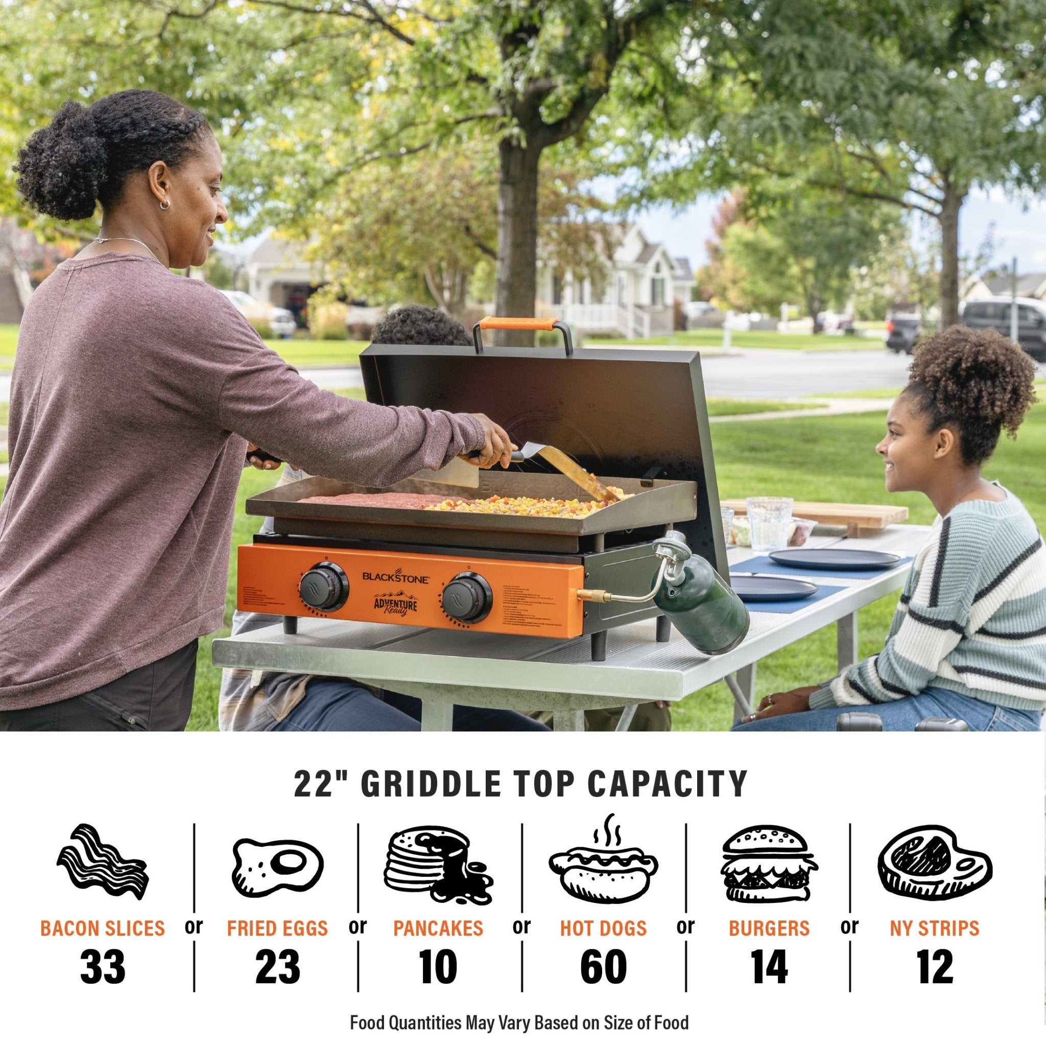 22” Tabletop Griddle with Hard Cover