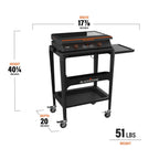 22" Electric Tabletop Griddle with Cart