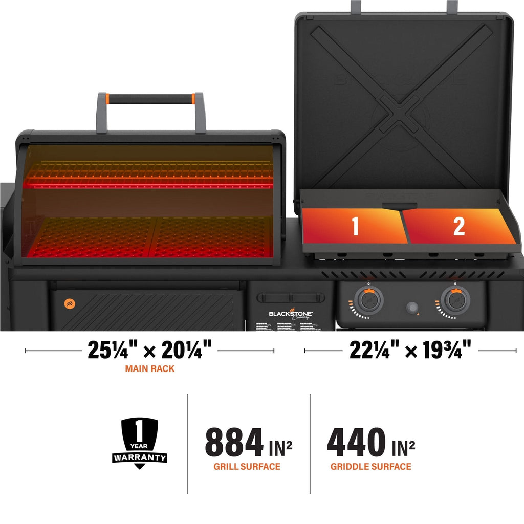 22" XL Griddle Pellet Grill Combo
