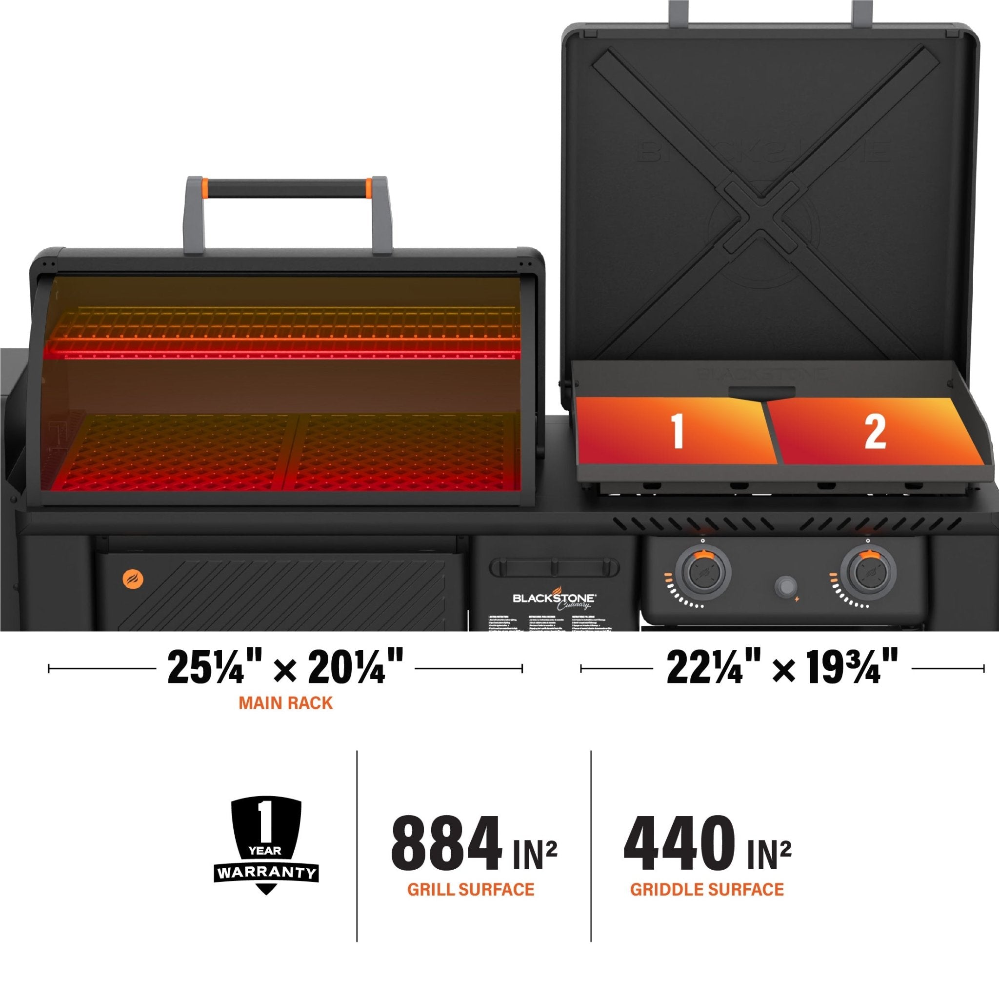 22" XL Griddle Pellet Grill Combo