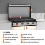 36" Drop-in Griddle with Hood