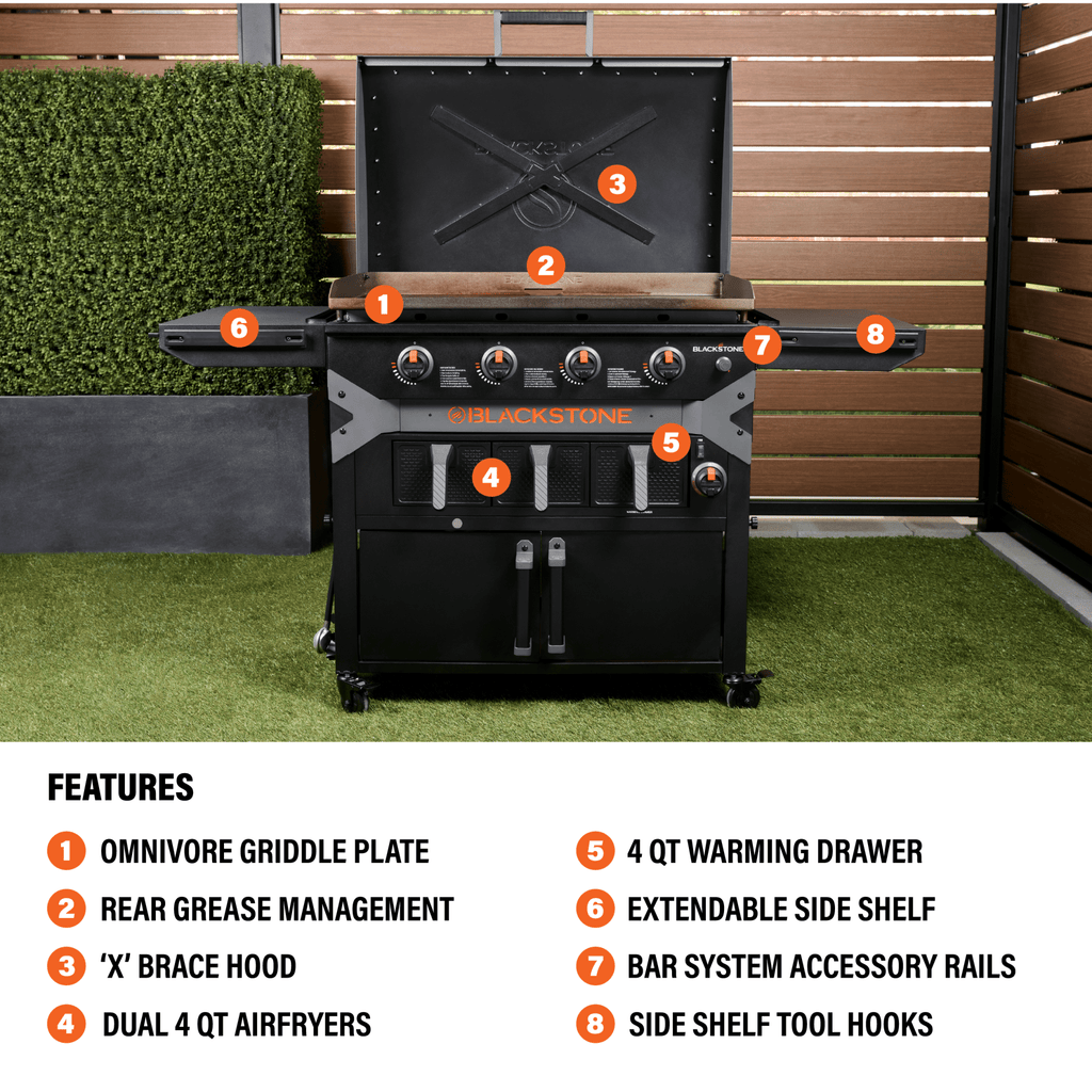 36" Griddle Airfryer Combo