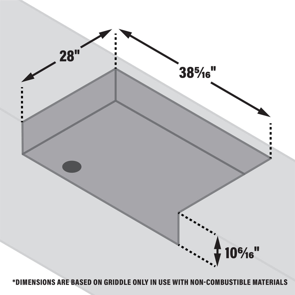 36" Drop-in Griddle with Hood (Natural Gas)